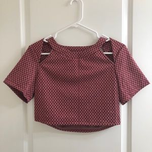 Lily White square design crop top